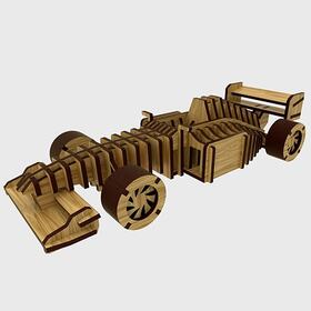 Wooden race car model