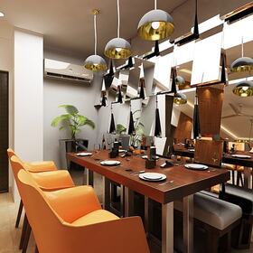 3ds Max dining area modeling