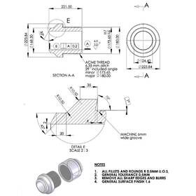 2D to 3D CAD of a machine part