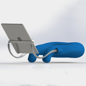 Neck pillow with tablet and iPhone holder